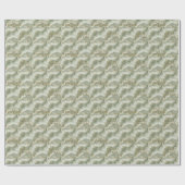 Salie Groene Goud Abstract Marmer Ontwerp Cadeaupapier (Vlak)