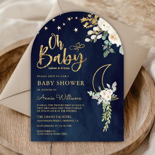 Salie Groene Goud Ivoor Bloem Maand Navy Baby Borr Kaart