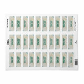 Salie Groene & Gouden Eucalyptus Retouradres Label (Full Sheet)