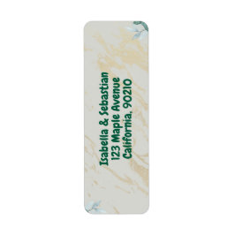Salie Groene & Gouden Eucalyptus Retouradres Label