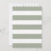 Salie Groene Gouden Kruis Sterren Gestreepte Doop Kaart (Achterkant)