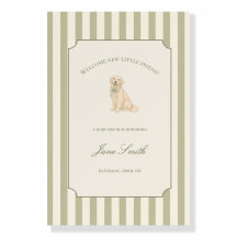 Salie Groene Gouden Retriever Baby Shower Welkom