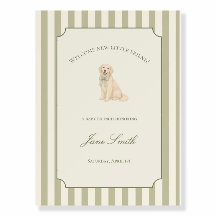 Salie Groene Gouden Retriever Baby Shower Welkom
