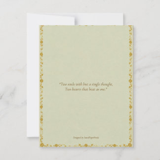 Salie Groene Gouden Waszegel Trouw RSVP Kaart