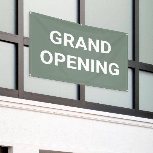 Salie Groene Grand Opening Banner (Buitenkant Gebouw)