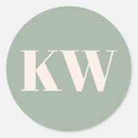 Salie Groene Grote Monogram Eerste Personalized