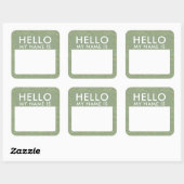 Salie Groene Hallo Mijn Naam Is Stickers (Vel)
