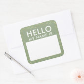 Salie Groene Hallo Mijn Naam Is Stickers (Envelop)