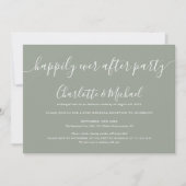 Salie Groene Happily Ever After Feest Huwelijk Kaart (Voorkant)