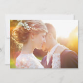 Salie Groene Happily Ever After Feest Huwelijksfot Kaart (Achterkant)