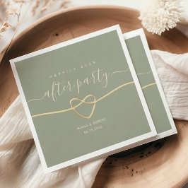 Salie Groene Happily Ever After Feest Huwelijksser Servet