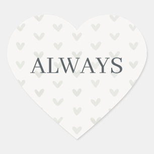 Salie Groene Hart Patroon Minimal Serif Altijd Sticker