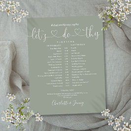 Salie groene hart script bruiloft schema tijdlijn