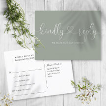 Salie Groene Hart Script Lied Verzoek RSVP