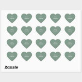 Salie groene hartvorm valentijnssticker hart sticker (Vel)