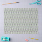 Salie Groene Herhalende Zakelijk Logo Tissuepapier (Craft)