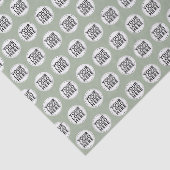 Salie Groene Herhalende Zakelijk Logo Tissuepapier (Detail)