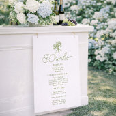 Salie Groene Hortensia Dranken Menukaart Bord Poster