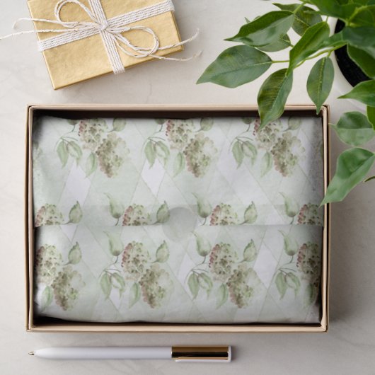 Salie Groene Hortensia Tissuepapier (Geschenk)