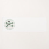 Salie Groene Houtskool Aangepaste Gestreepte Cirke Yogamat (Voorkant (horizontaal))