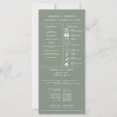 salie Groene Huwelijks Infographic Programma (Voorkant)