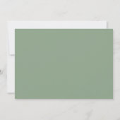 Salie groene Jongen Baby Borrel Script Hart Bedankkaart (Achterkant)