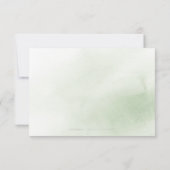 Salie groene kalligrafie rustieke bloem bruiloft R RSVP Kaartje (Achterkant)