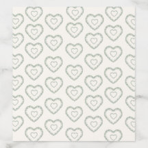 Salie Groene Kanten Hart Patroon Envelope Liner
