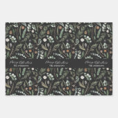 Salie groene kerst moderne minimale botanische wik inpakpapier vel (Voorkant 2)
