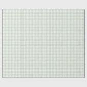 Salie Groene Klassieke Gingham Cadeaupapier (Vlak)