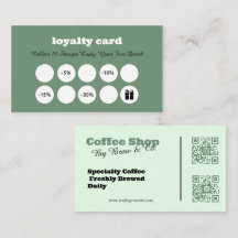 Salie Groene Koffiezaak Loyalty Stempelkaart