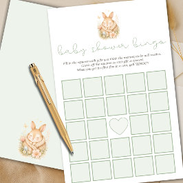 Salie Groene Konijn Baby Shower Bingo Spel
