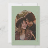 Salie Groene Kuif Monogram & Foto Save The Date (Achterkant)
