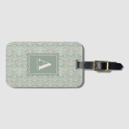 Salie Groene Kust Scalloped Gepersonaliseerd Bagagelabel