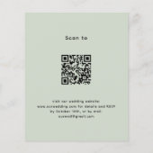 Salie groene lavendel QR code RSVP budget bruiloft (Achterkant)