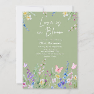 Salie Groene Lente Liefde is in Bloei Bruiloft Fee Kaart