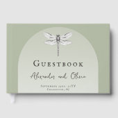 Salie Groene Libel Bruiloft Gastenboek (Voorkant)