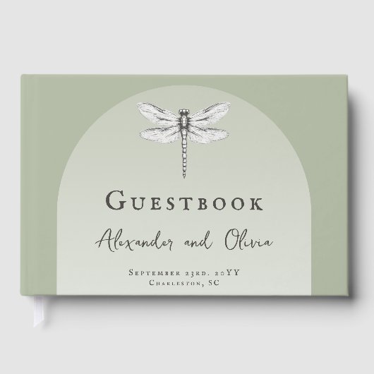 Salie Groene Libel Trouwfeest Gastenboek (Voorkant)