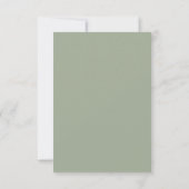 Salie Groene Liefde Script Foto Bewaar de Datum Save The Date (Achterkant)
