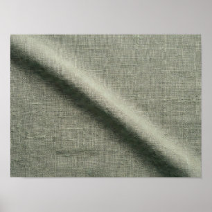 Salie Groene Linnen Vouw Textuur Poster