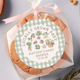 Salie Groene Lokale Baby Shower Sticker