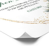 Salie Groene Loof Open Bar Tafel Sign Poster (Hoek)