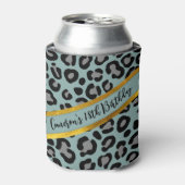 Salie Groene Luipaard Meisjesachtige Jachtluipaard Blikjeskoeler (Blikje Voorkant)