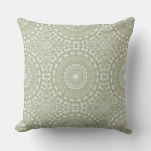 Salie Groene Mandala Patroon Kussen