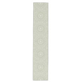 Salie Groene Mandala Patroon Medium Tafelloper (Voorkant)