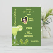 Salie Groene Margs En Huwelijk Bruids Portret Kaart (Staand voorkant)