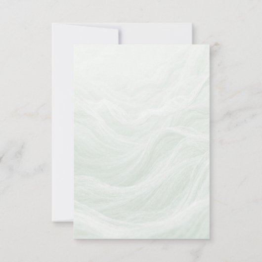 Salie Groene Marmer & Goud Bedankkaart (Achterkant)