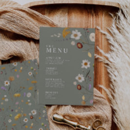 Salie Groene Menu met Wilde Bloemen