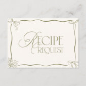 Salie Groene Met de Hand Getekende Bloem Recept Aa Informatiekaartje (Voorkant)