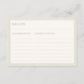 Salie Groene Met de Hand Getekende Bloem Recept Aa Informatiekaartje (Achterkant)